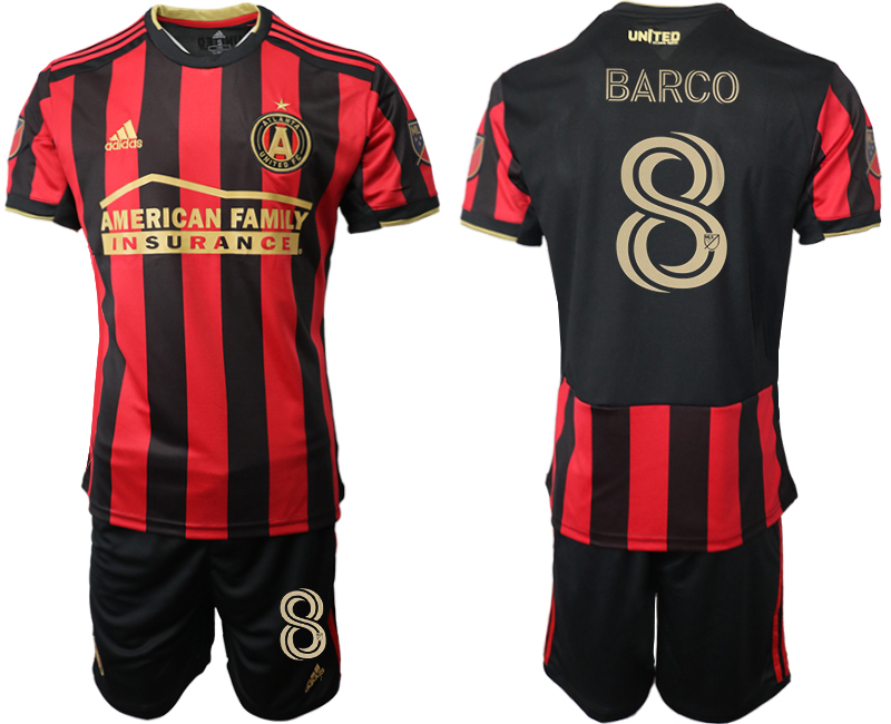 Men 2020-2021 club Atlanta Union home #8 black Soccer Jerseys
